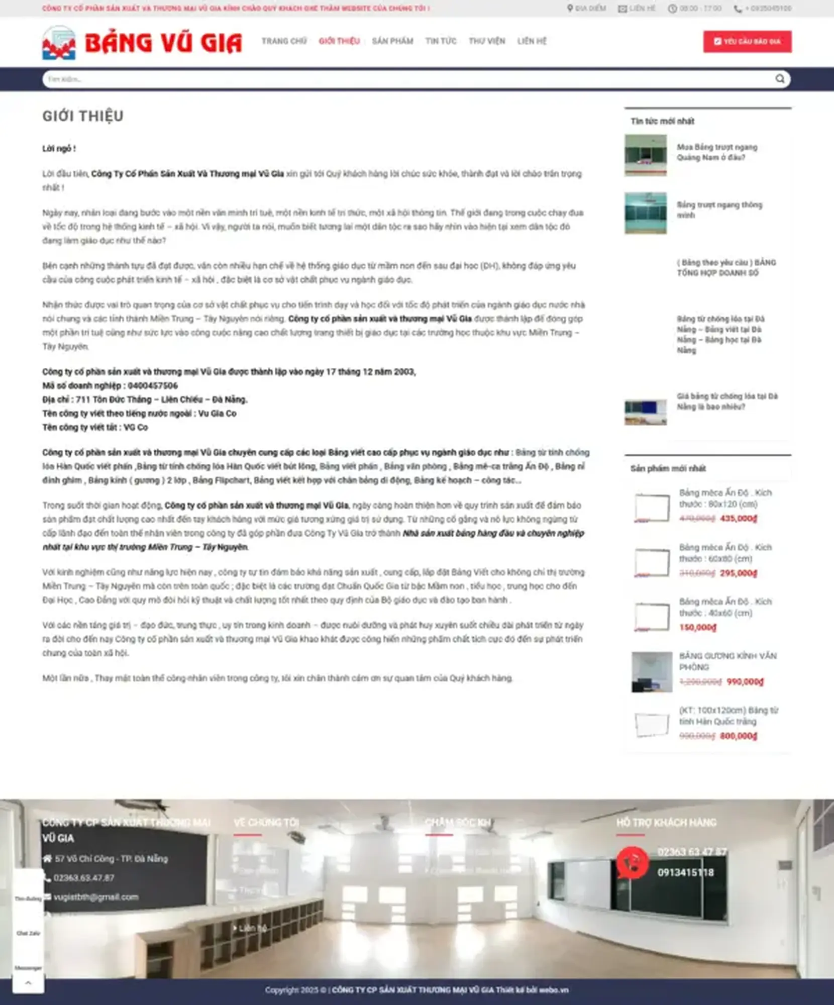 Trang web Bảng Vũ Gia - Image 2
