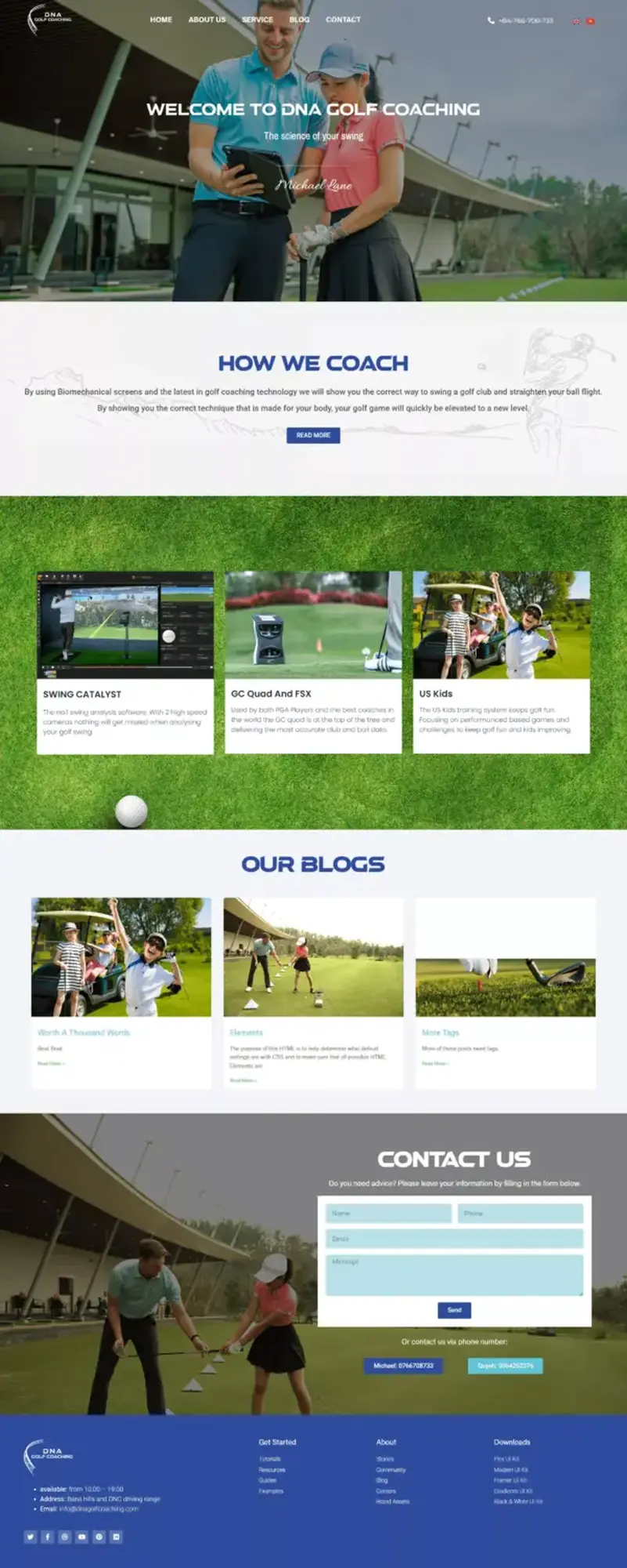 Trang web DNA Golf Coaching