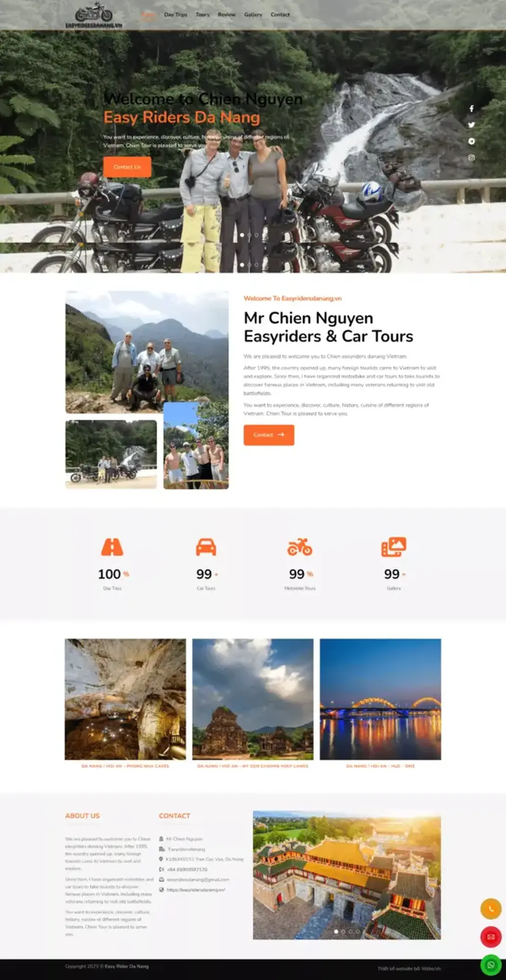 Website Easy Riders Da Nang