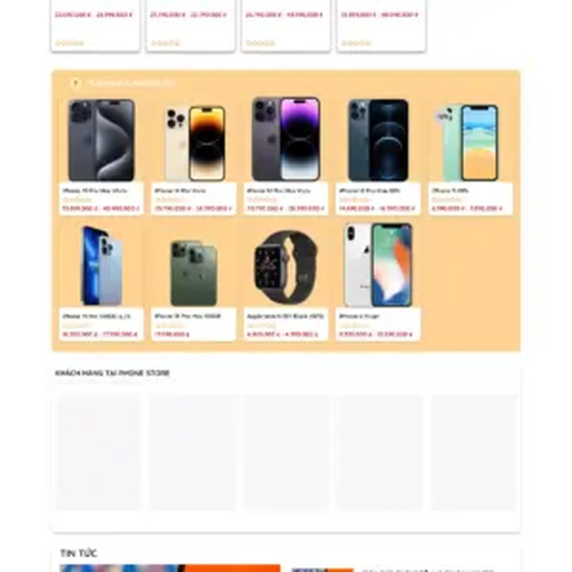 Trang web Phone store Đà Nẵng