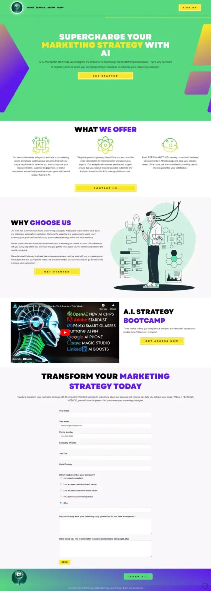 Trang web AI-Informer - Công ty công nghệ tự động