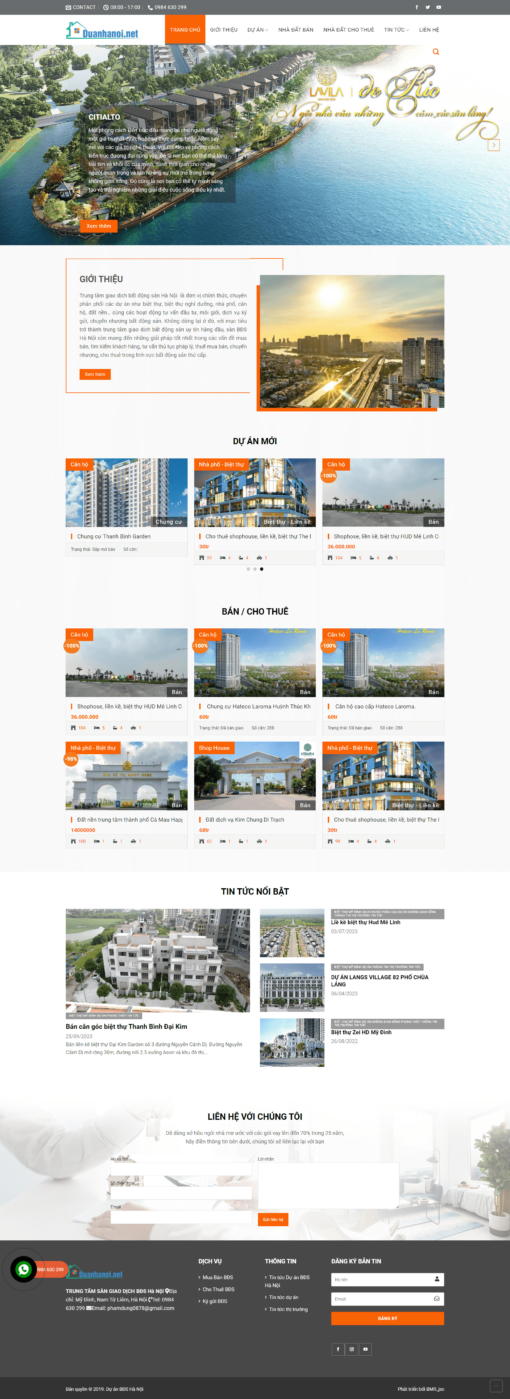 trang web duanhanoi - sàn giao dịch bất động sản hà nội