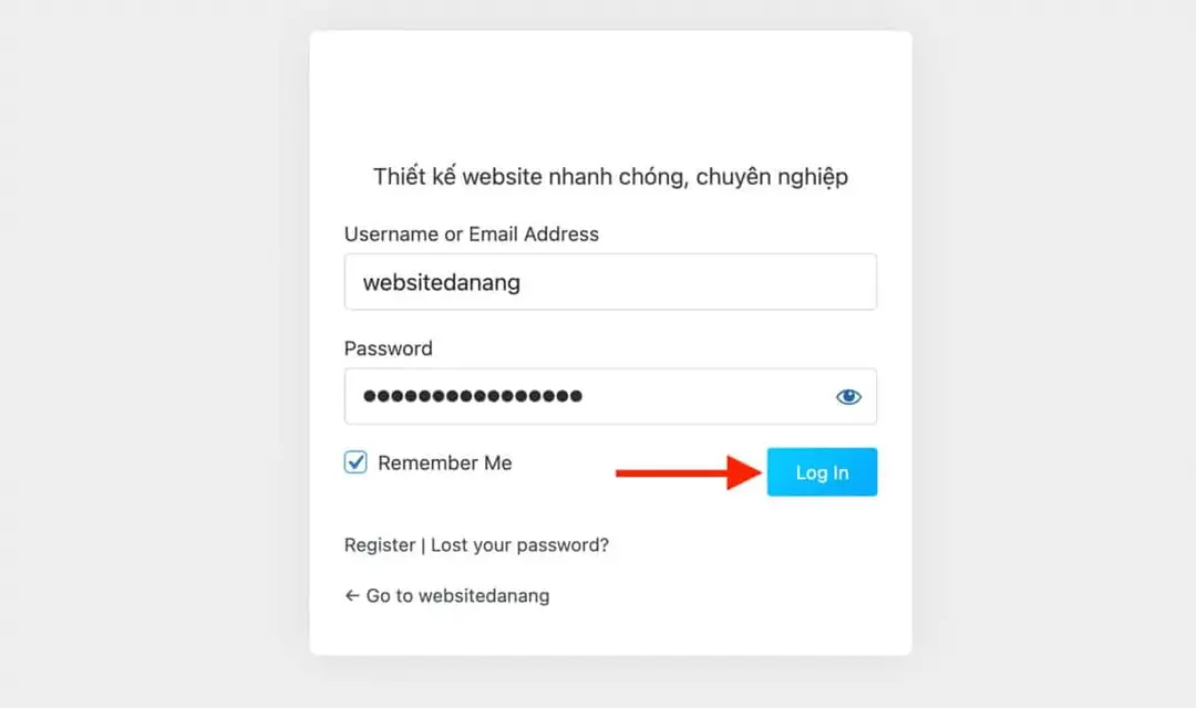 truy cập trang quản trị wordpress