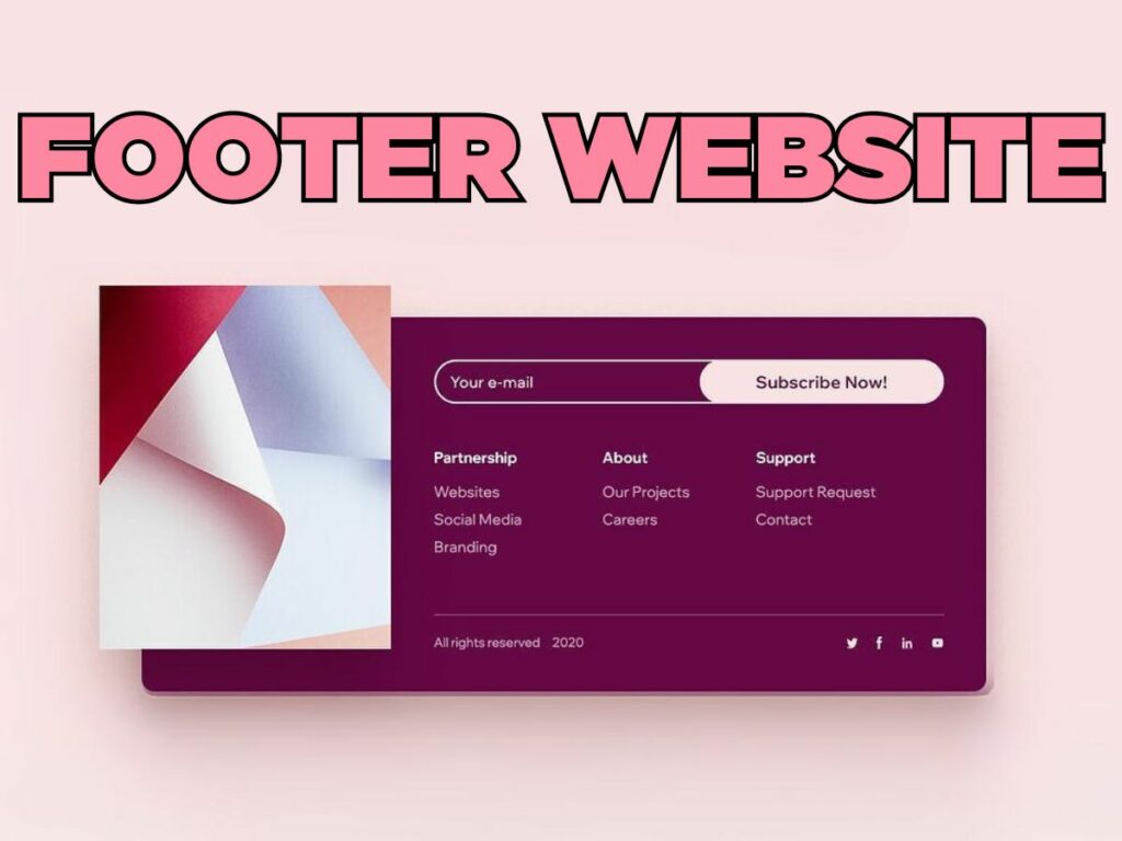 footer là gì? lưu ý khi thiết kế footer website