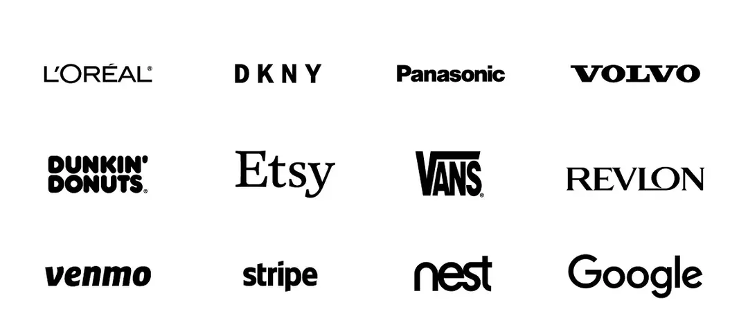 logo trang web dạng chữ thường là tên thương hiệu