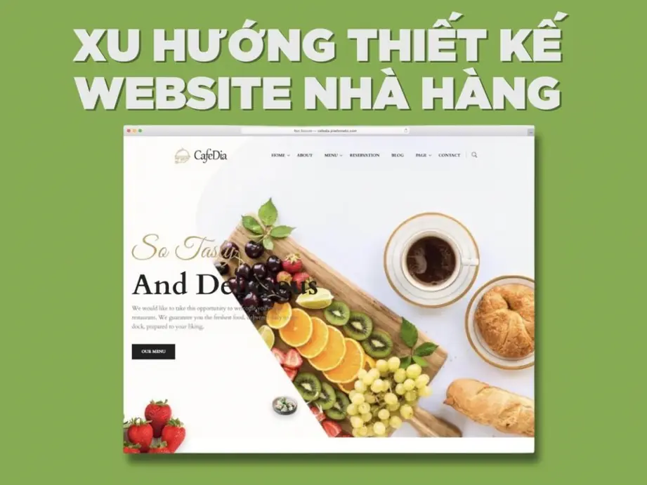 xu hướng thiết kế website nhà hàng mới nhất