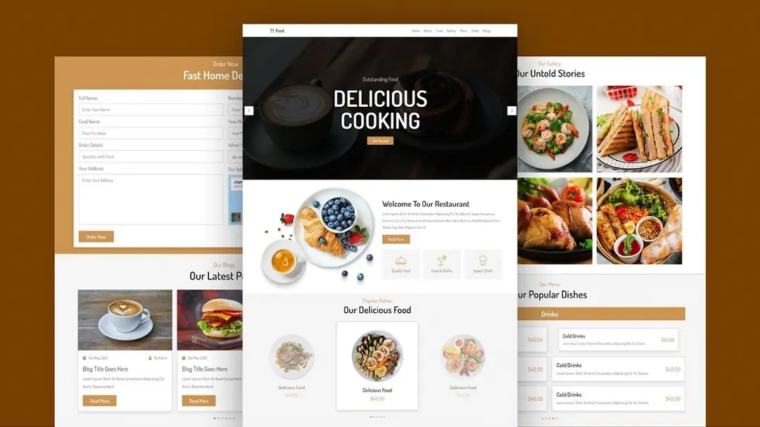 xu hướng thiết kế website nhà hàng responsive