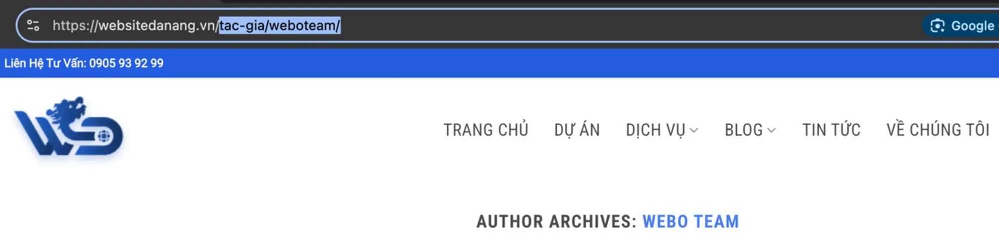 Sử dụng để hiển thị tên tác giả