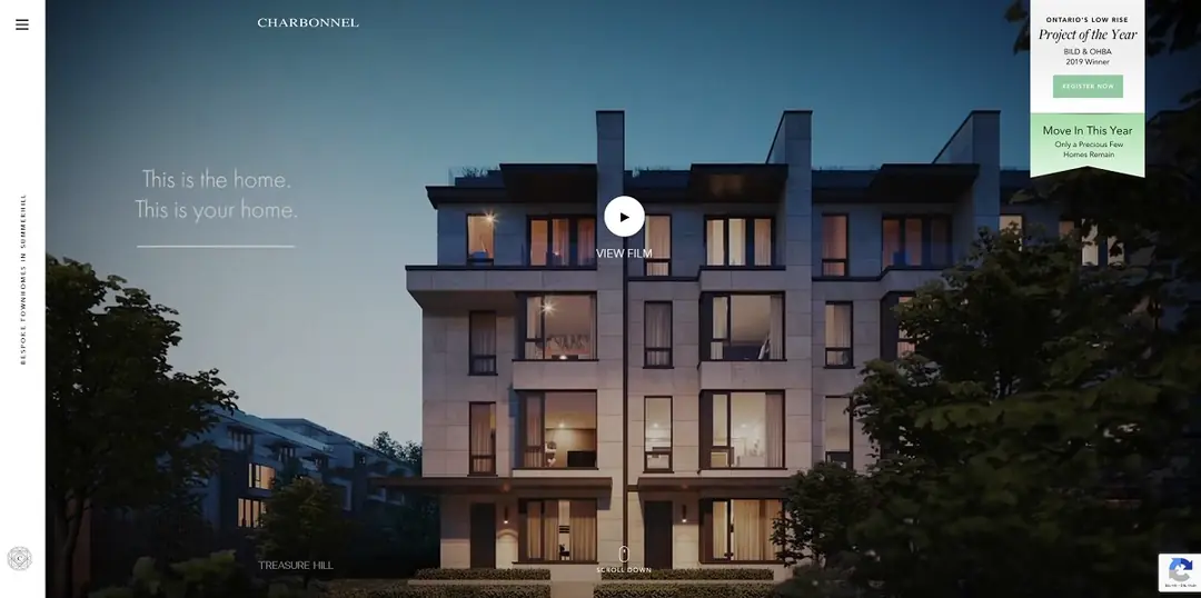 trang web bất động sản đẹp charbonnel towns