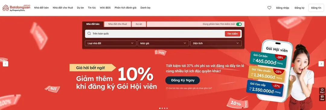 batdongsan.com.vn là website đăng tin bất động sản hiệu quả hàng đầu