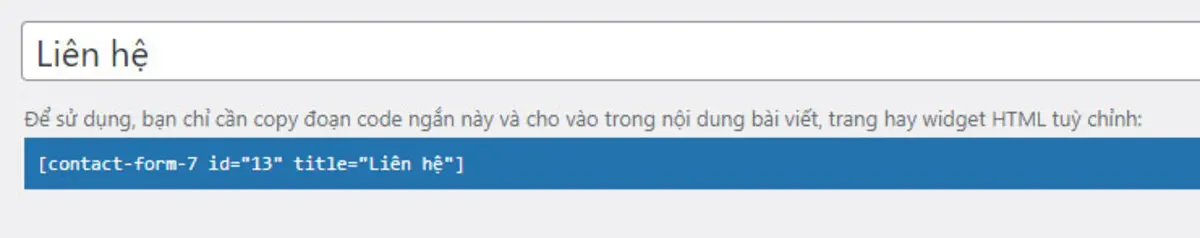 tạo form liên hệ với contact form 7 vào website wordpress