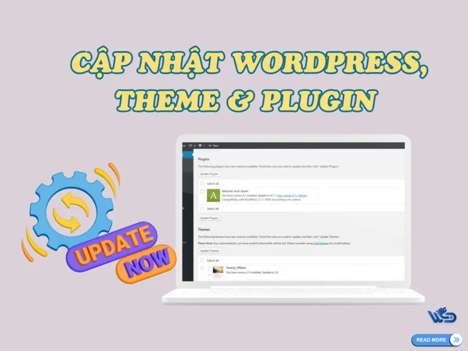 hướng dẫn cập nhật wordpress, theme và plugin an toàn