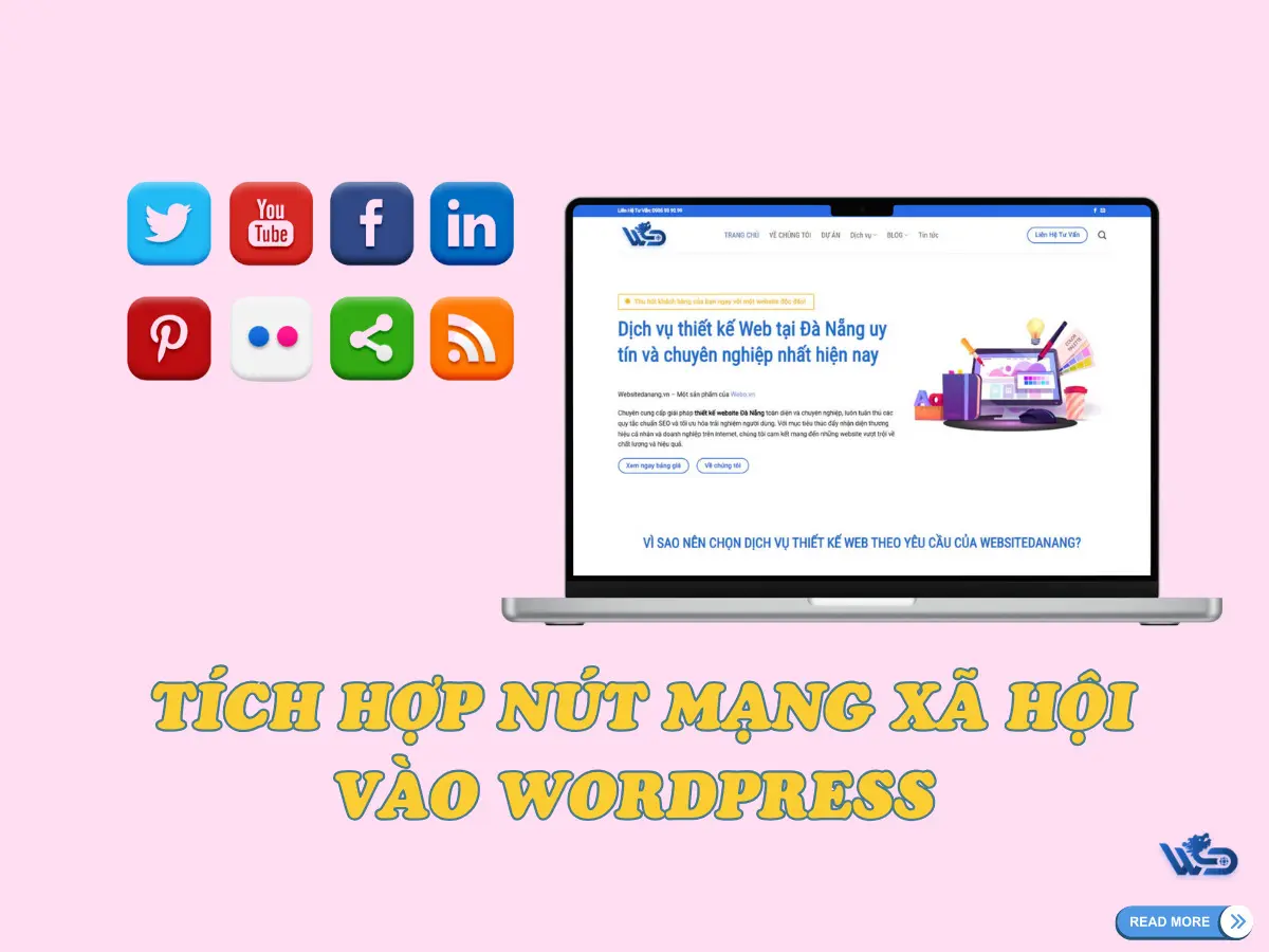 hướng dẫn tích hợp nút mạng xã hội vào wordpress đơn giản nhất