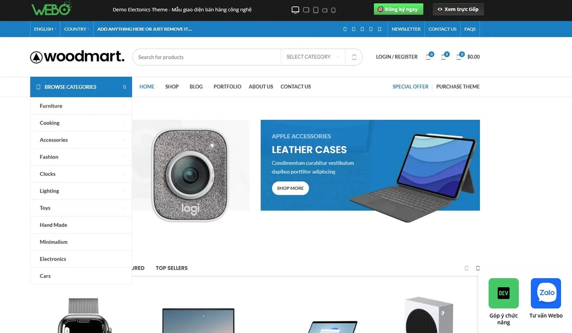thiết kế website bán điện thoại