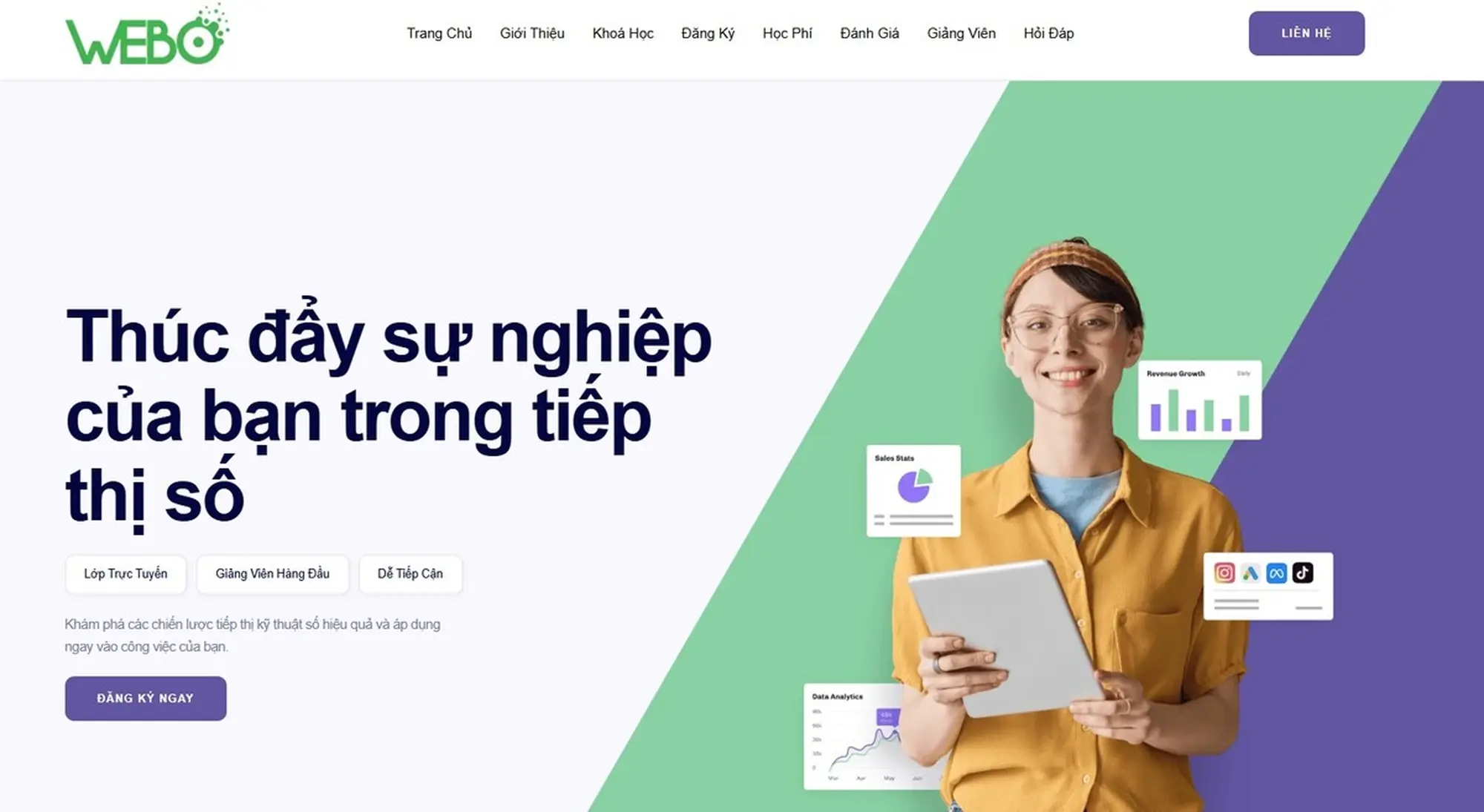Thiết kế website du học tạo trang chủ ấn tượng đẹp mắt