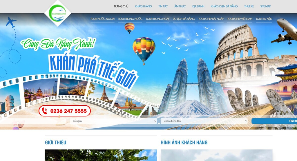 website công ty du lịch đà nẵng xanh