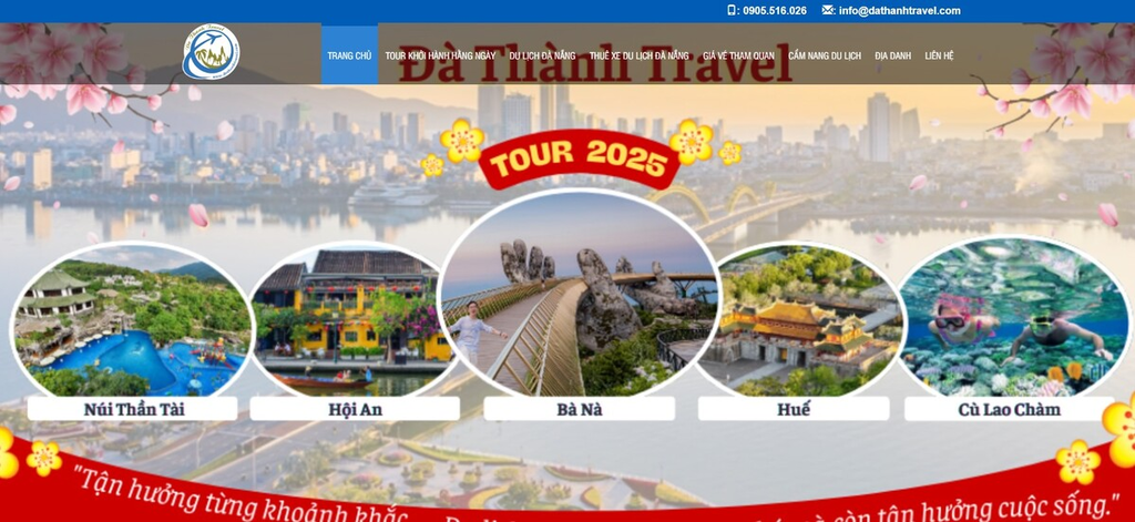 website công ty du lịch đà thành travel