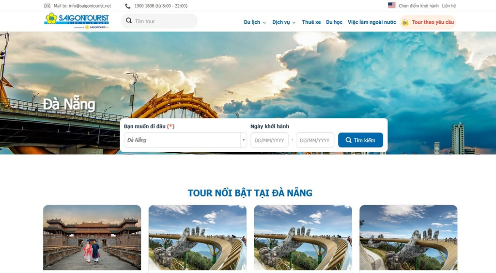 website saigontourist đà nẵng