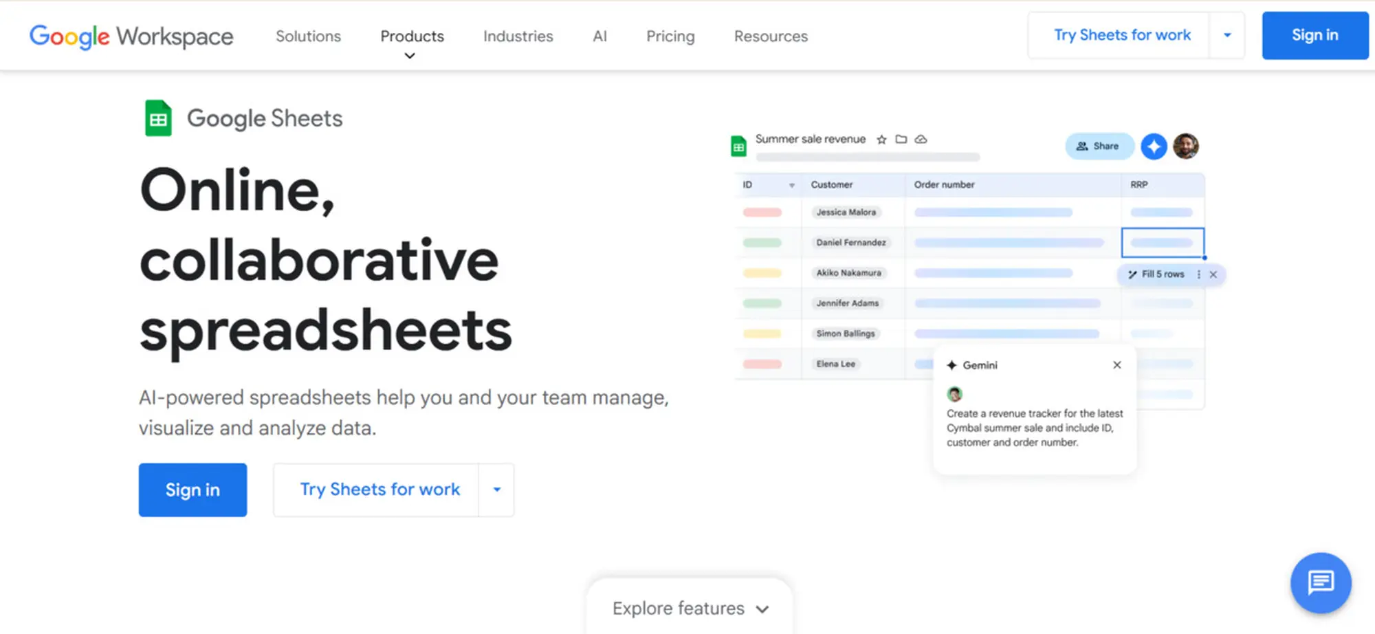 công cụ quản lý google sheet