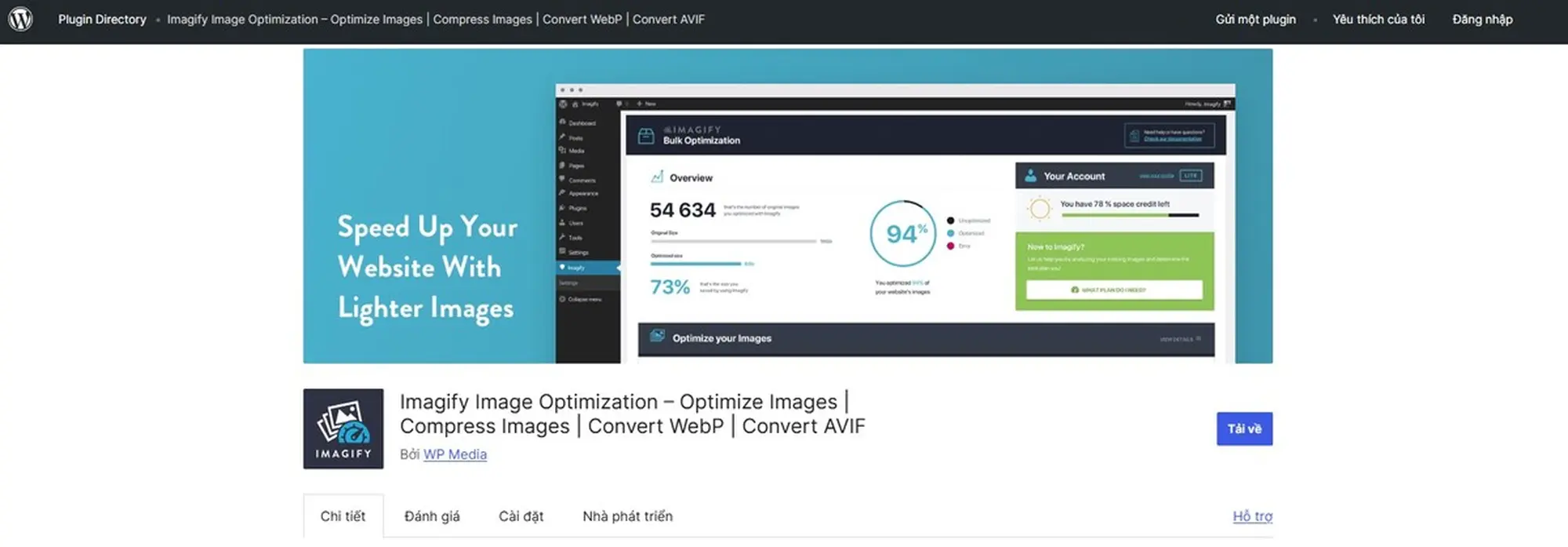 imagify – optimize images & convert webp