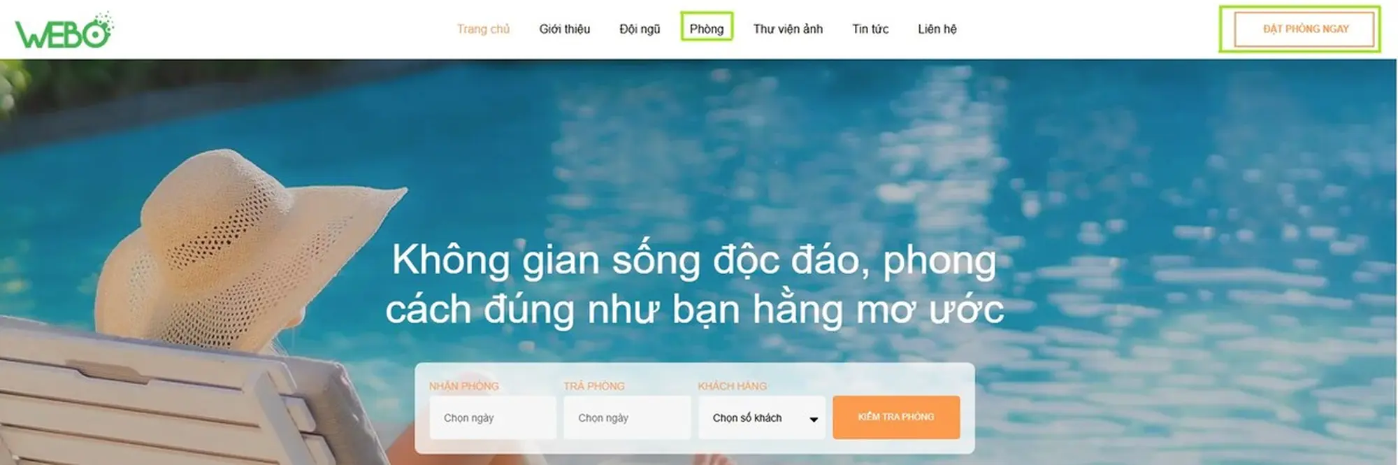 tính năng đặt phòng trực tuyến thông minh