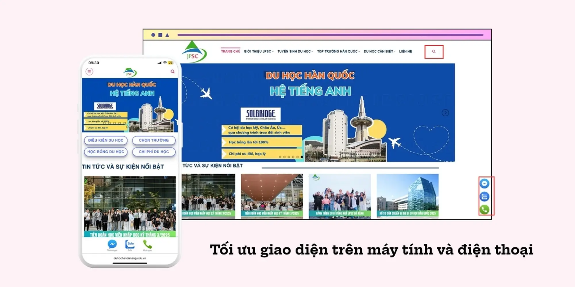 thiết kế website du học chuẩn seo về việc tối ưu giao diện chuẩn ux/ui