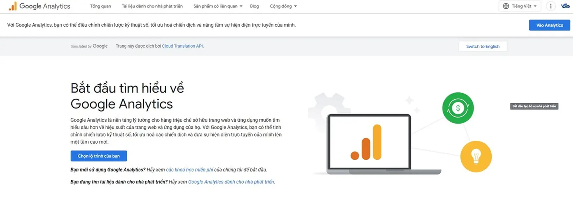 google analytics - một trong những công cụ theo dõi lượng truy cập website