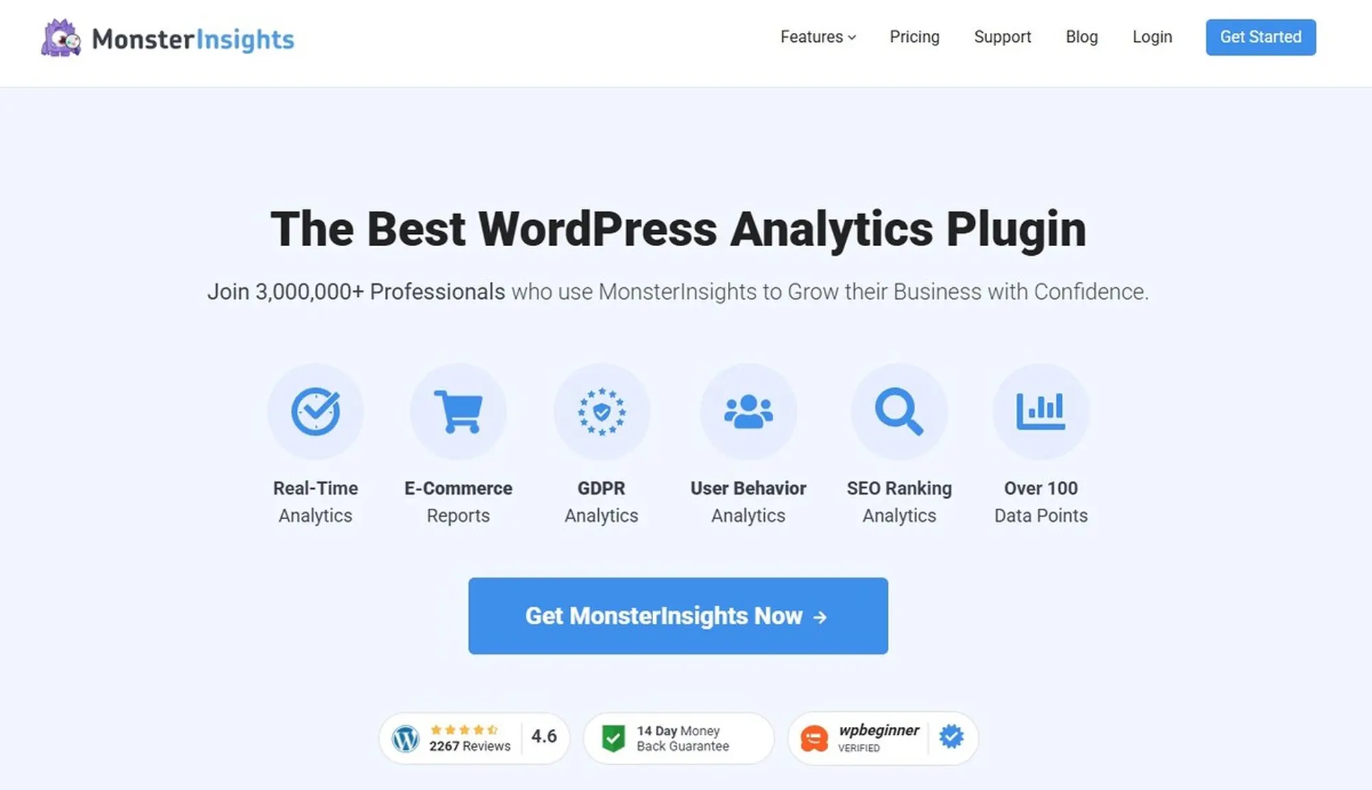 monsterinsights – plugin theo dõi traffic dành riêng cho wordpress