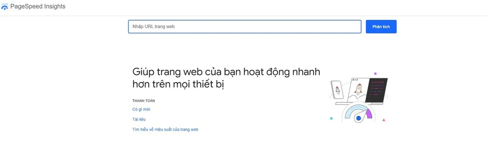 sử dụng google pagespeed insights
