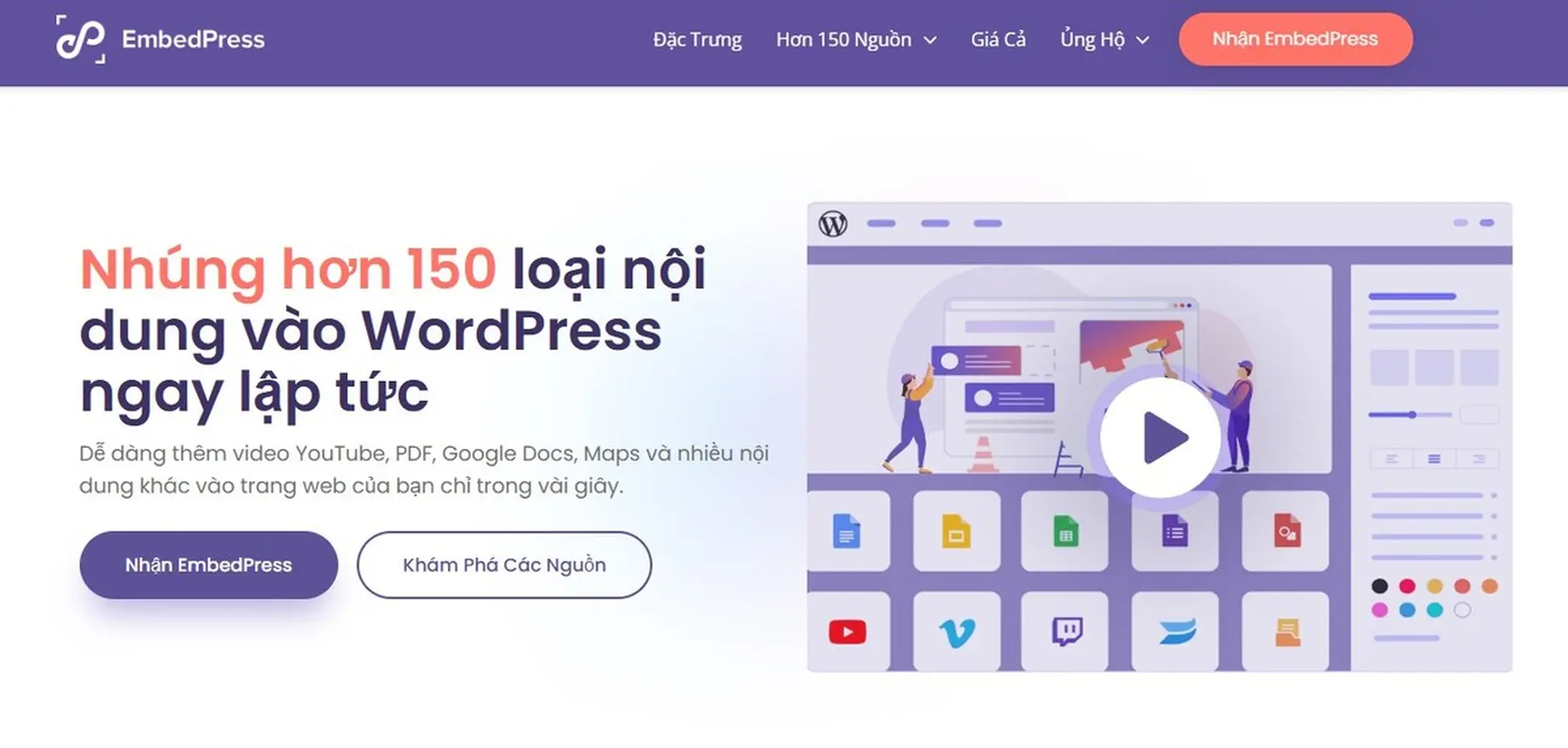 embedpress – plugin nhúng mạnh mẽ và dễ sử dụng nhất cho wordpress