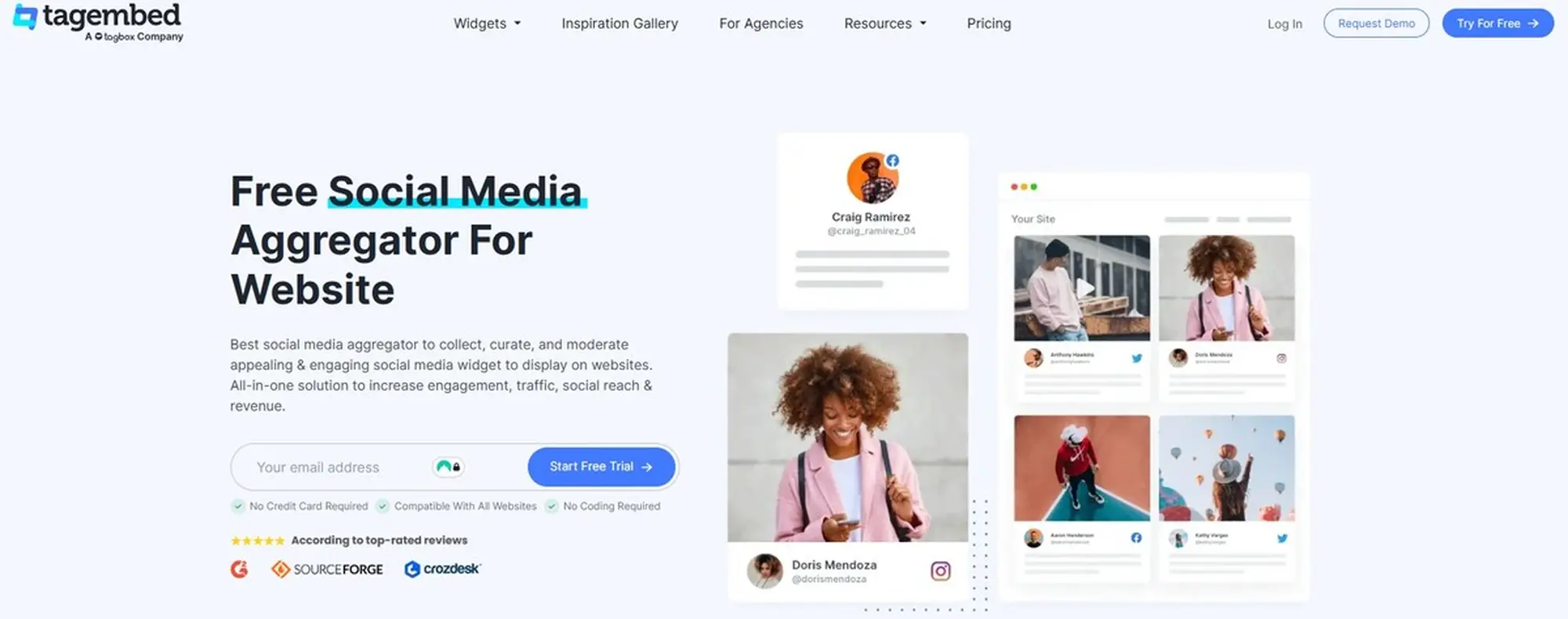 tagembed – công cụ tổng hợp nguồn cấp dữ liệu đa năng với các công cụ kiểm duyệt