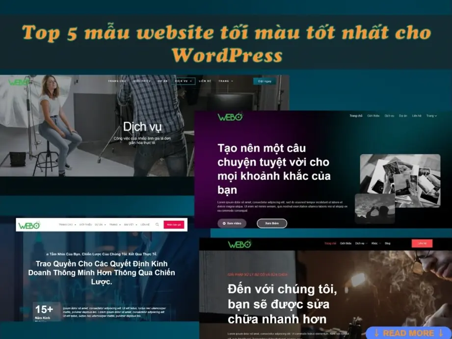 top 5 mẫu website tối màu tốt nhất cho wordpress