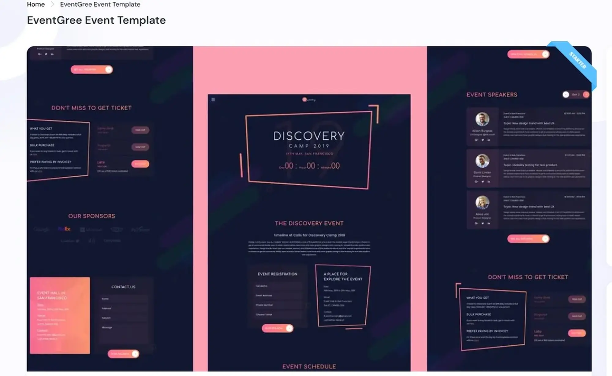 eventgree – mẫu trang web sự kiện