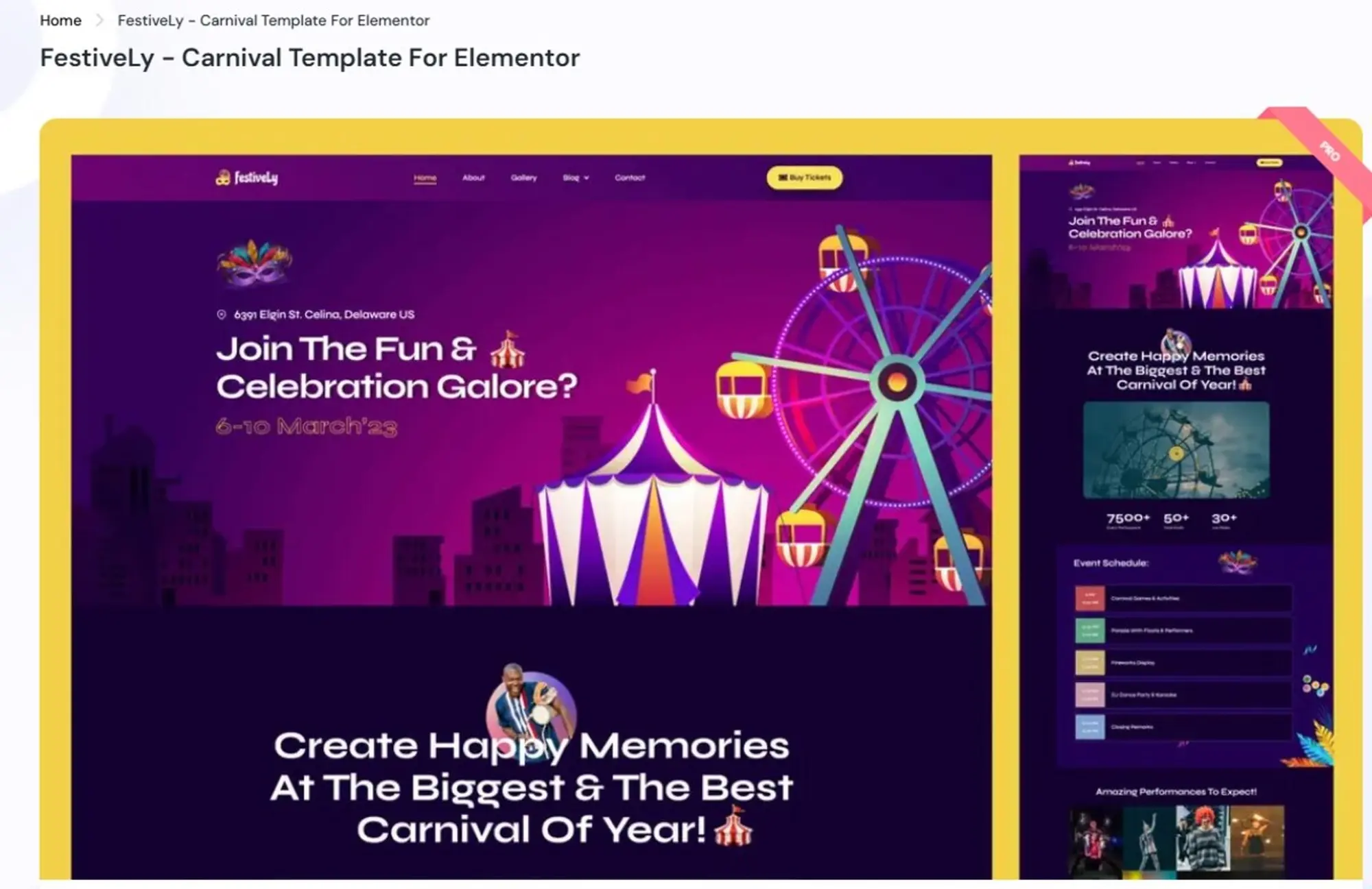 festively – mẫu trang web lễ hội
