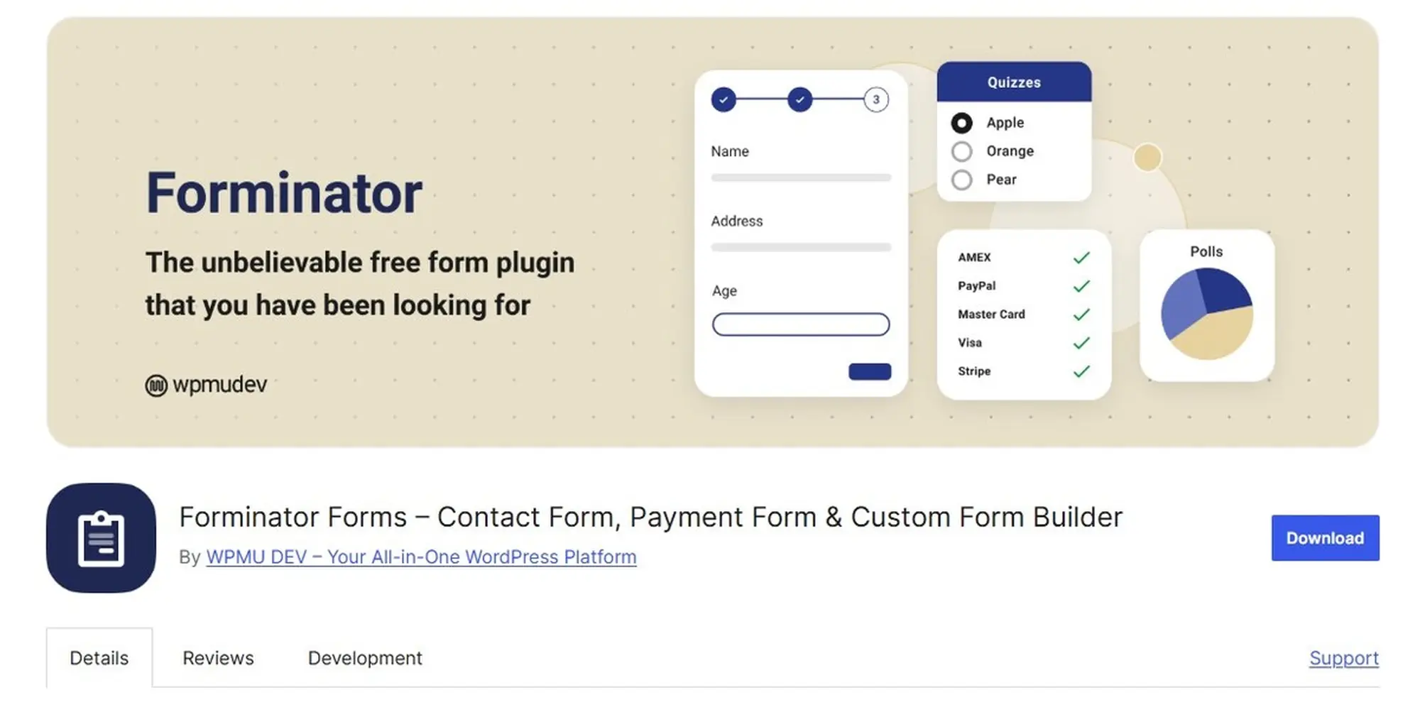 forminator – biểu mẫu liên hệ, biểu mẫu thanh toán & trình tạo biểu mẫu tùy chỉnh