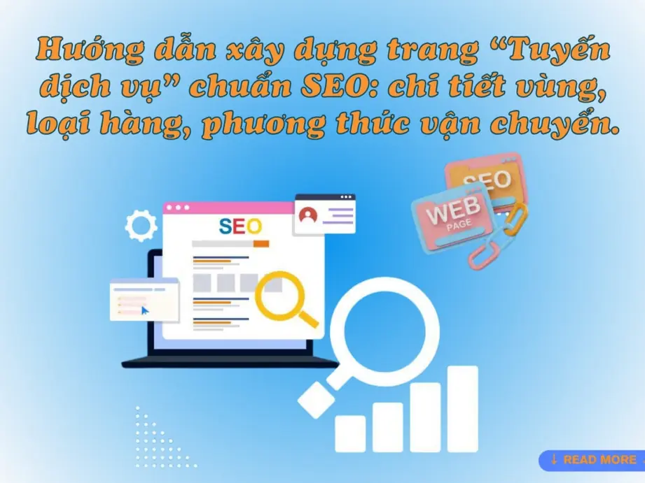 hướng dẫn xây dựng trang “tuyến dịch vụ” chuẩn seo: chi tiết vùng, loại hàng, phương thức vận chuyển.