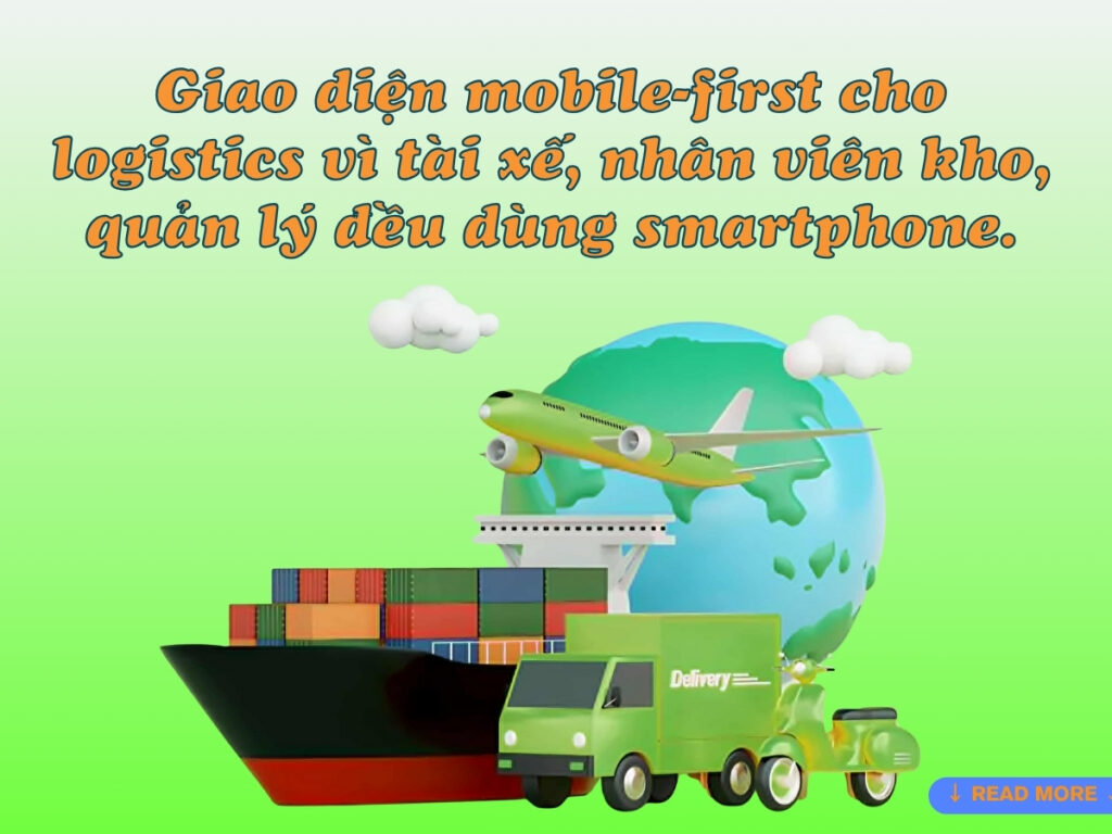 Landing page cho dịch vụ logistics – chi tiết và đơn giản hóa để chuyển đổi cao.