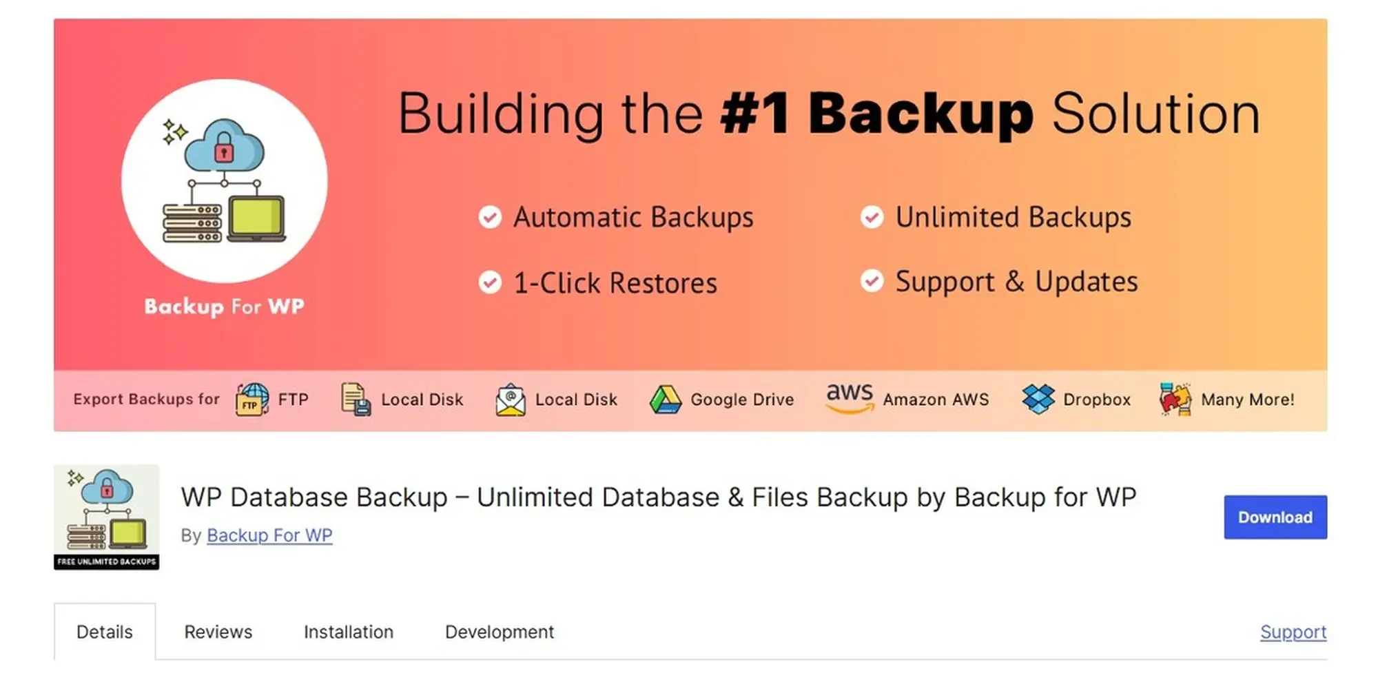 wp database backup