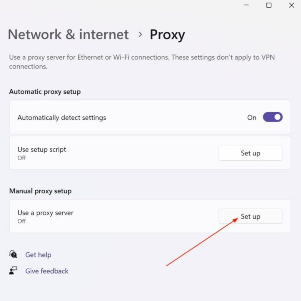 thay đổi proxy trên hệ thống