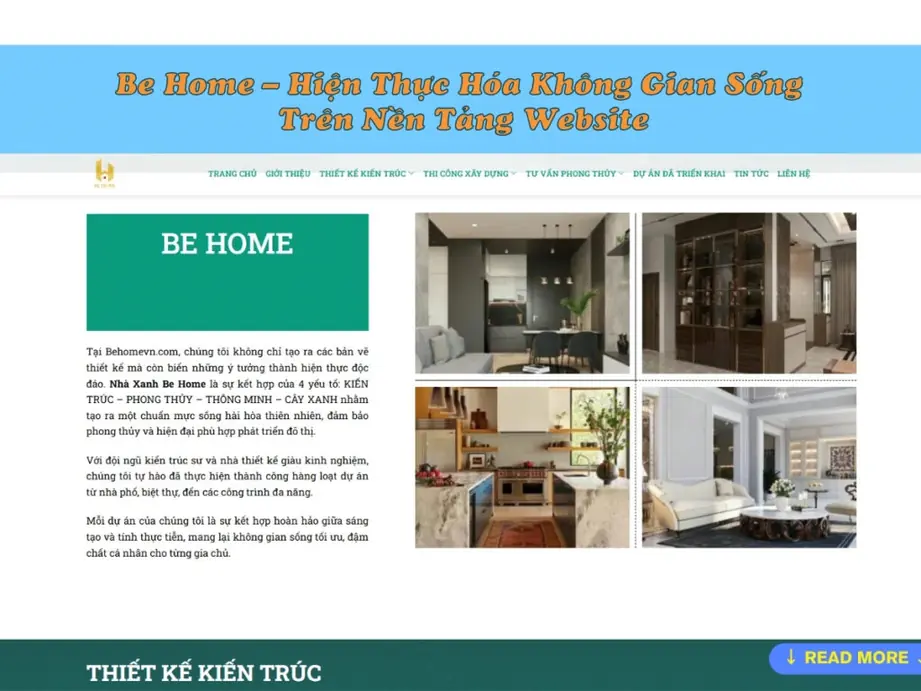 be home – hiện thực hóa không gian sống trên nền tảng website