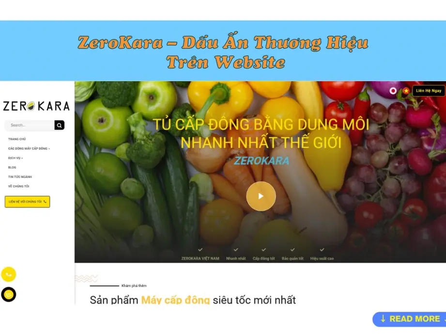 zerokara – dấu ấn thương hiệu trên website