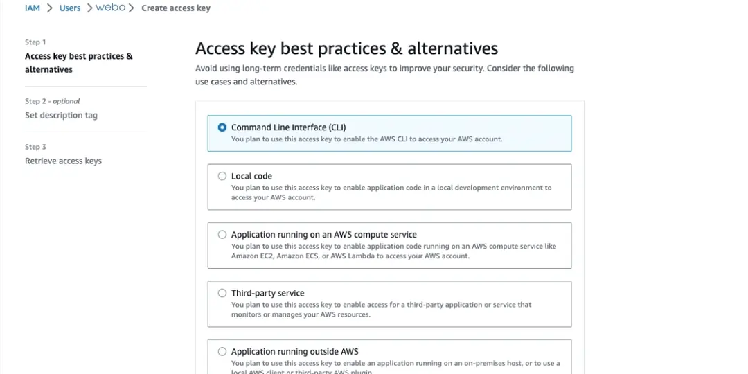 chọn command line interface (cli) làm giao diện sử dụng
