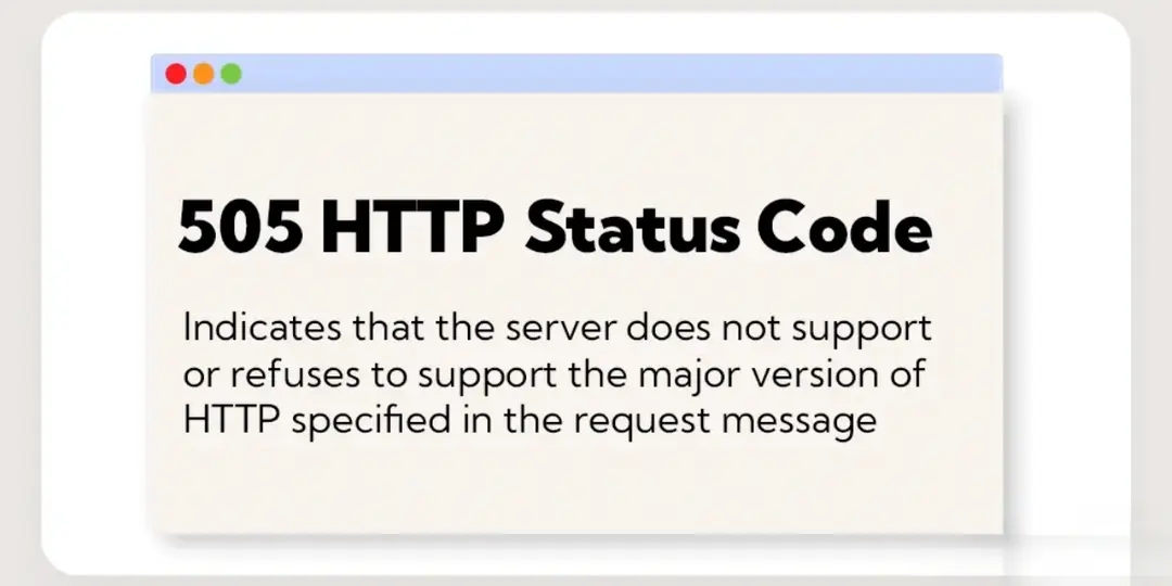 nguyên nhân gây ra lỗi 505 trên website