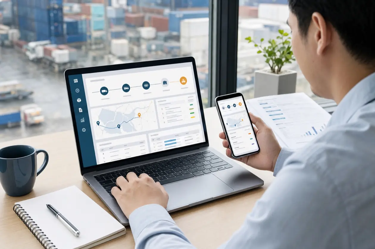 khách hàng theo dõi vận đơn trên portal kết nối erp logistics