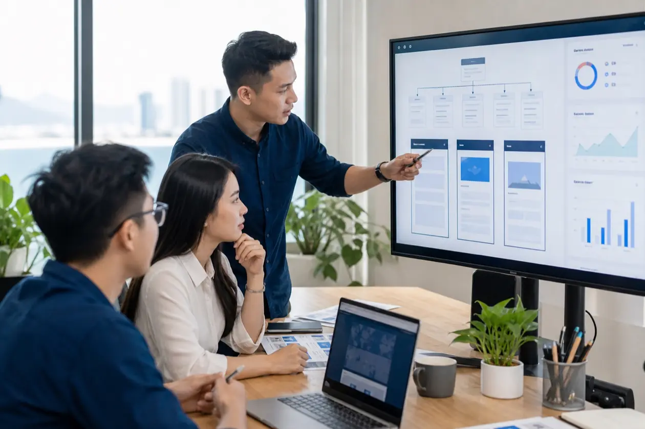 đội ngũ trao đổi quy trình thiết kế website wordpress tại đà nẵng