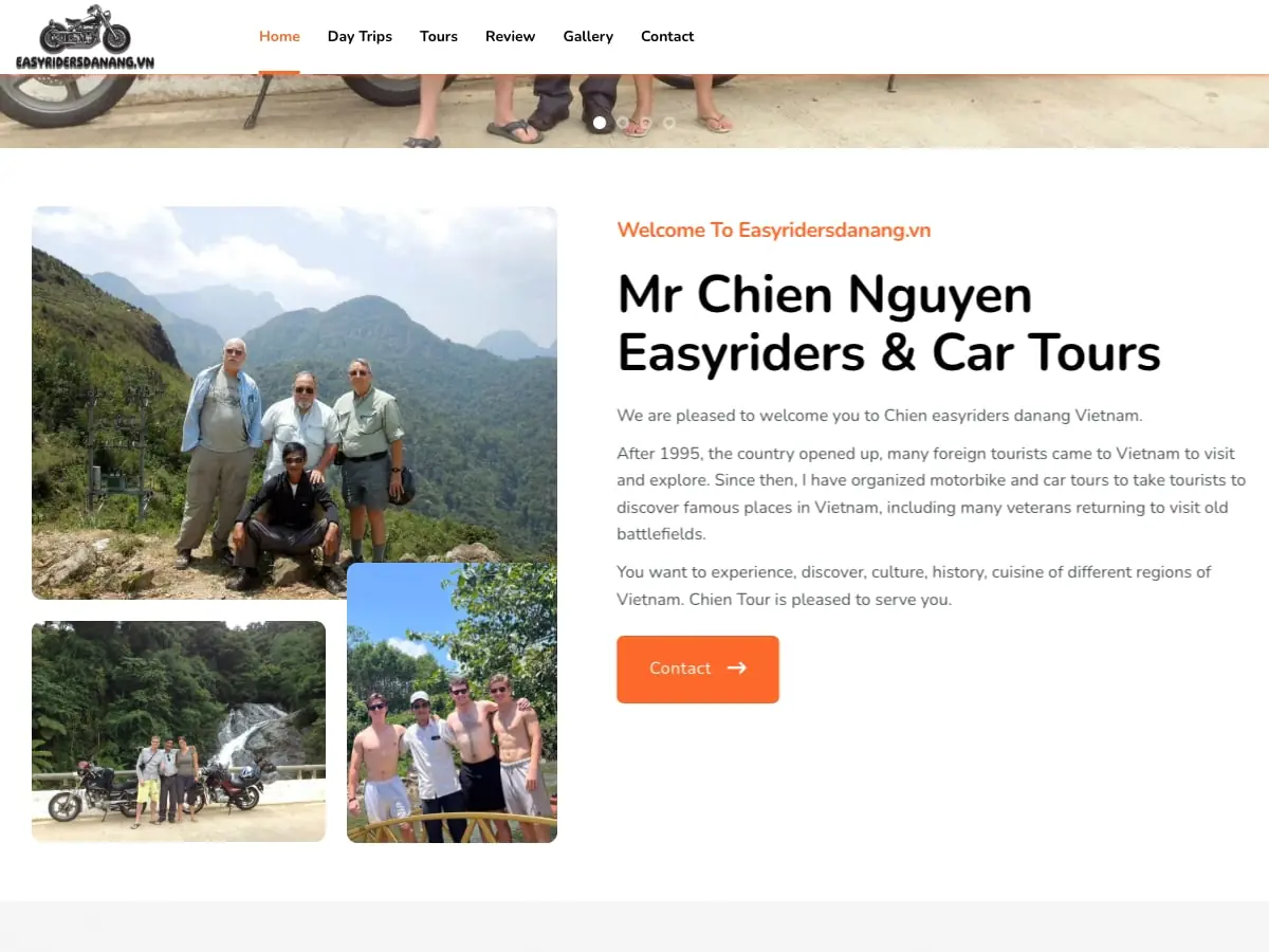 giới thiệu easyridersdanang.vn và dịch vụ tour